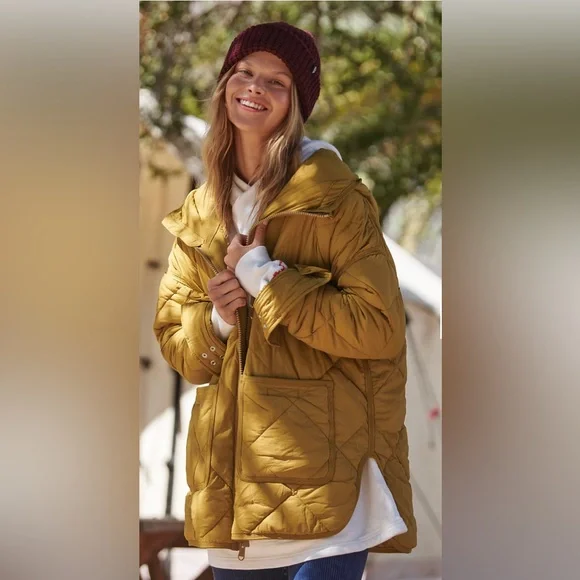 SOLD!! Free People Movement Pria Packable Puffer Jacket Xl Himalayan Smoke. - Picture 1 of 16